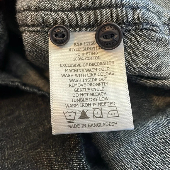 Levi’s men’s blue long sleeve button down shirt size large - Picture 8 of 8